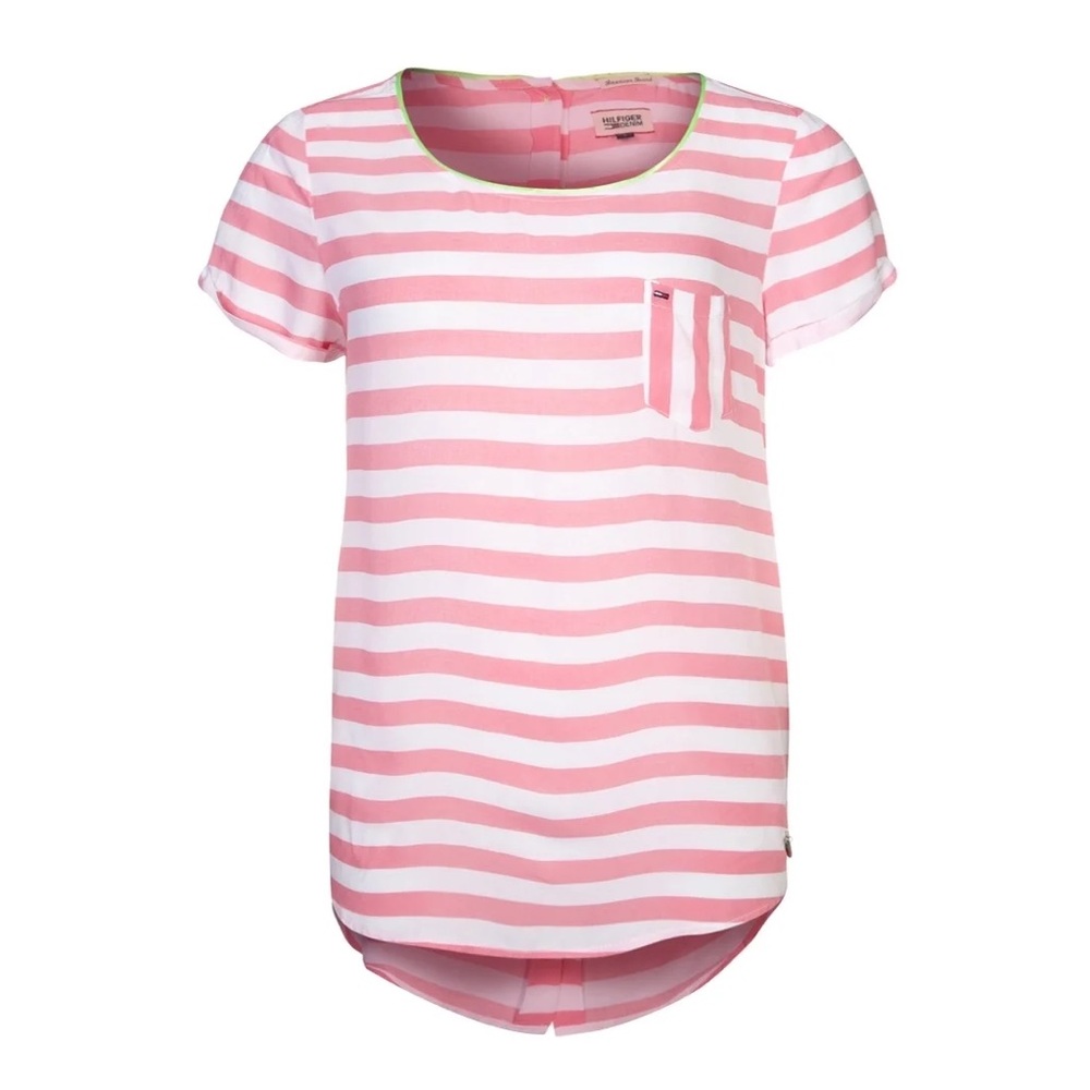 Tommy Hilfiger Tunic Tissue Top - Pink & White Striped